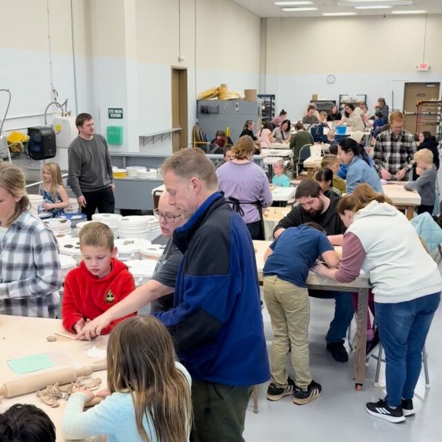 Come on down! Family Clay Sunday is in full swing. Bring your kids, bring your grandkids, come alone ... you'll experience the joy of creating in community. We're here until 3 p.m.