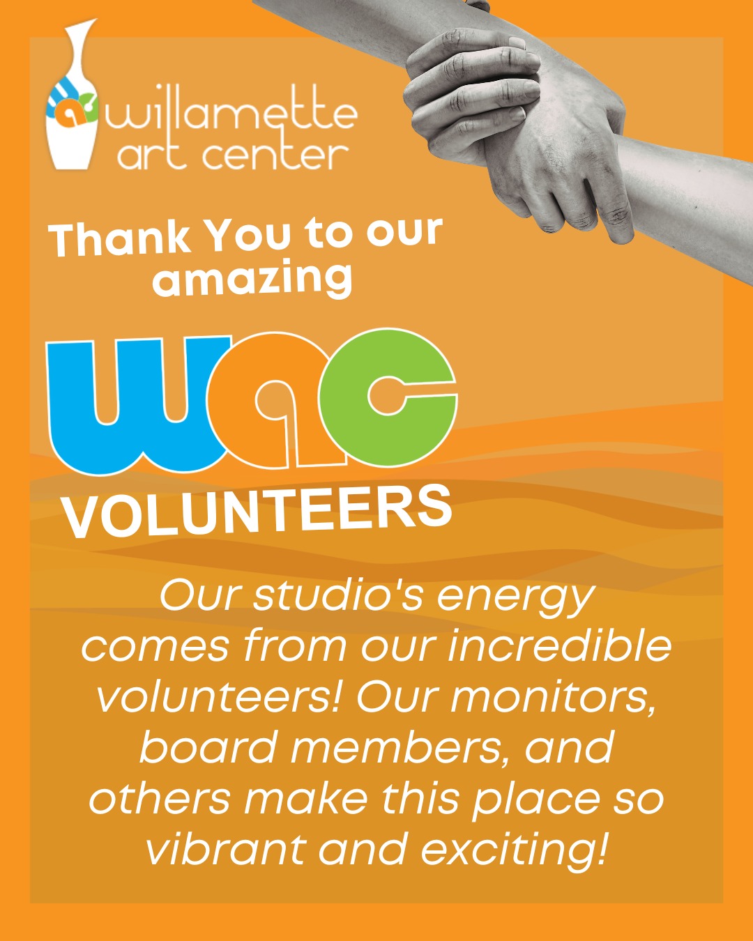 #VolunteerAppreciation #WACVolunteers #ArtCommunity #NonProfitArt #Grateful #StudioLife #SalemOregon #SalemArts