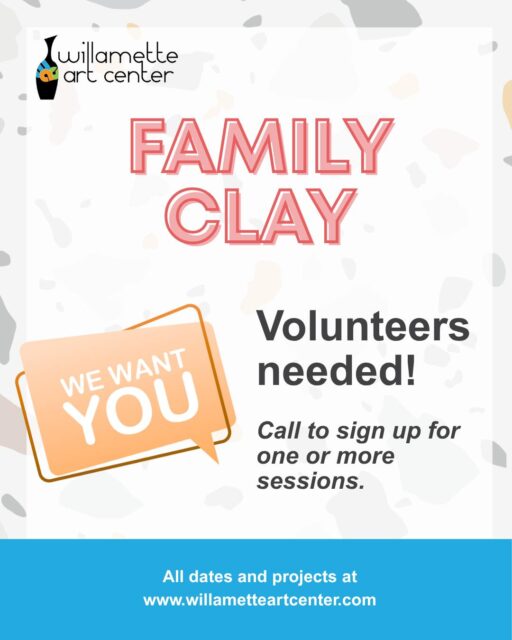 Family Clay Sunday returns May 1. It's supposed to be a hot one, and we have air conditioning!We're also looking for volunteers. If you love helping families and children learn and grow in the arts, join us.Volunteer and registration links in bio.