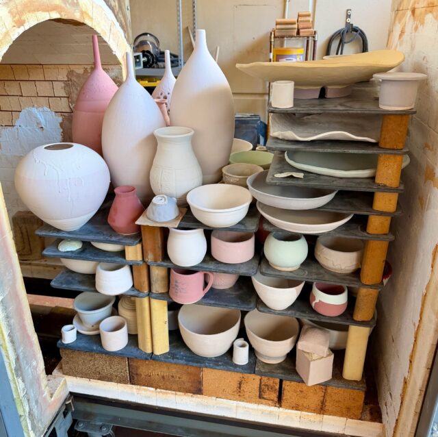 Check out this before-and-after of our fourth Bailey (cone 10) firing. What beautiful results! #wacglazes #makeart #SalemIsMOPO #ceramics