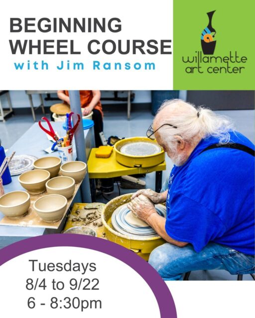Cancel your Tuesday night plans—we’re throwing clay! 🗓️💥 Join Jim for 8 weeks of Beginning Wheel and get your hands dirty. We’re covering all the basics: throwing, trimming, and glazing. Best part? You get a 25 lb. bag of clay AND an 8-week open studio pass to practice your new skills. 🏺 No experience necessary, but you will leave with some awesome handmade pottery. Tuesday evenings from 6 to 8:30pm. Classes run August 4th through September 22nd.Visit our website or tap the link in our bio to register before spots fill up!#PotteryClass #WheelThrowing #CeramicsArt #GetYourHandsDirty #WillametteArtCenter