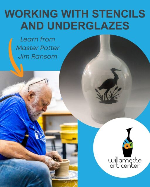 Design and glaze your own custom bisque mug in our fun, two-day stencil workshop! All materials, stencils, and firing are included for a stress-free creative experience.Tuesday July 21st from 6:00 - 7:00 pm ANDTuesday July 28th from 6:00 - 7:30 pmRegister for this class and many more on our website: https://www.willametteartcenter.com/classes-workshops/