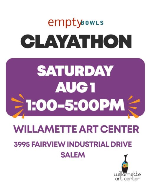 Food, music, making and community! That's what our Clayathons are all about. Whether you're a hand building potter, a wheel thrower or a combination of both, we'd love for you to join us. Clay, glazing and firing are on us. Tools and your kind, volunteer spirit are yours to bring. See you Saturday!